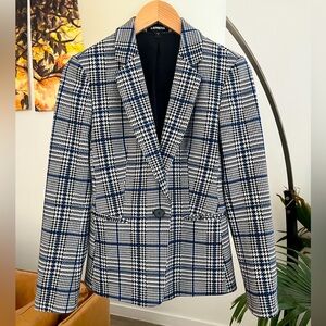 Express Houndstooth One Button Blazer